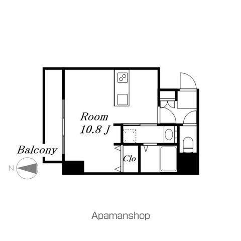 LUXENA JOSHIN(ワンルーム/2階)の間取り写真