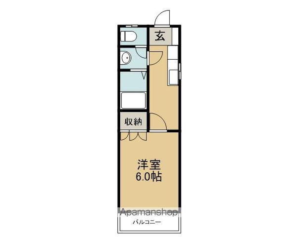 リトルプラム(1DK/2階)の間取り写真