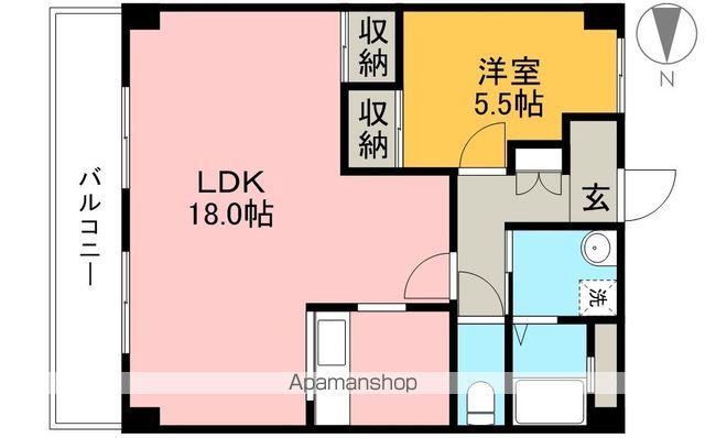 FLAT・Z(1LDK/3階)の間取り写真