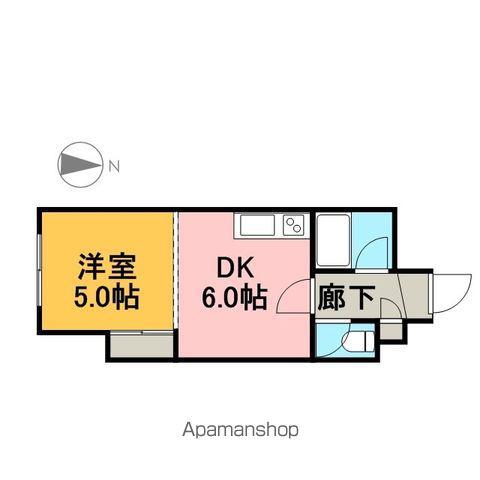 ノースタウン保(ワンルーム/3階)の間取り写真