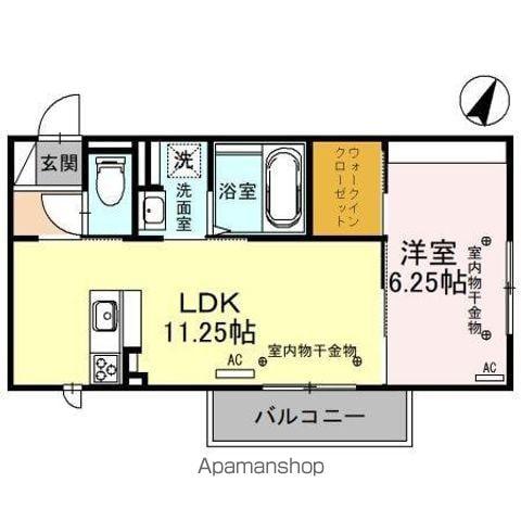 Dレジデンス兼六元町Ⅰ(1LDK/3階)の間取り写真