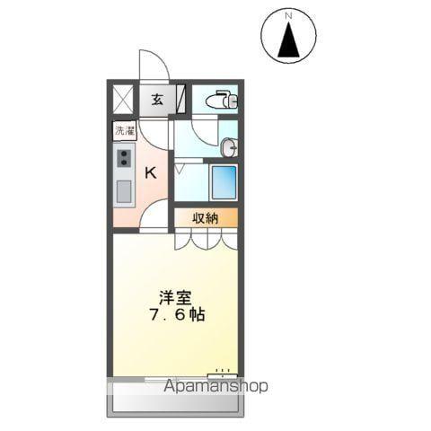 ラ・ジュルネ(1K/1階)の間取り写真