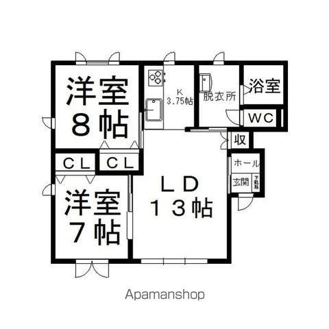 M・ルモンドⅡ(2LDK/2階)の間取り写真