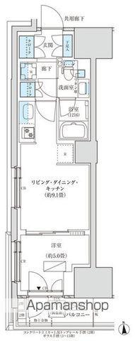 パークアクシス品川天王洲アイル(1LDK/10階)の間取り写真