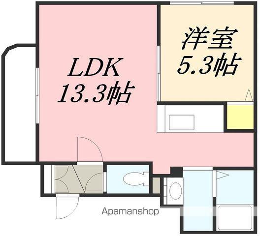 ウエストヴィラ(1LDK/4階)の間取り写真