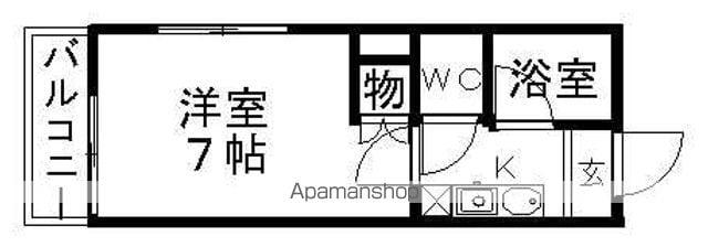 セザール烏森(1K/2階)の間取り写真