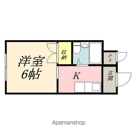 富田町共同ビル(1K/3階)の間取り写真