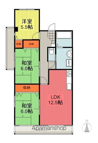 メゾンレーヴごうのめ(3LDK/3階)の間取り写真