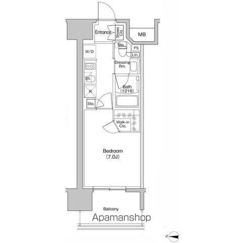 ザ・パークハビオ新栄(1K/14階)の間取り写真