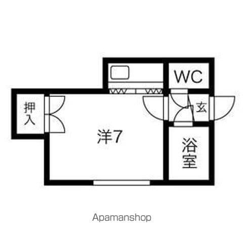 レ・クレージュ(ワンルーム/1階)の間取り写真