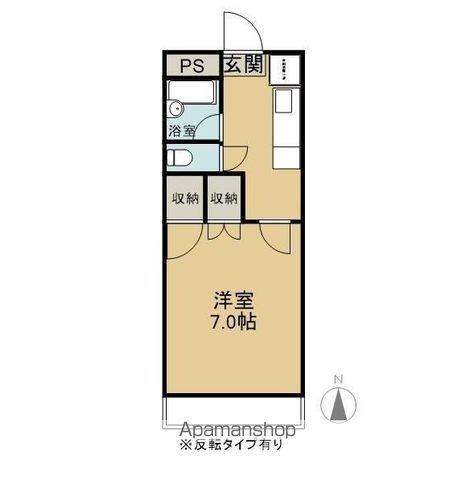 コーポ八木(1K/3階)の間取り写真