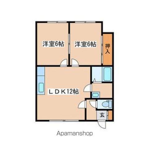 コーポ丸正(2LDK/2階)の間取り写真