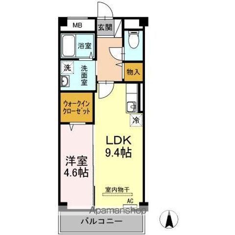 フォレスト林町(1LDK/4階)の間取り写真