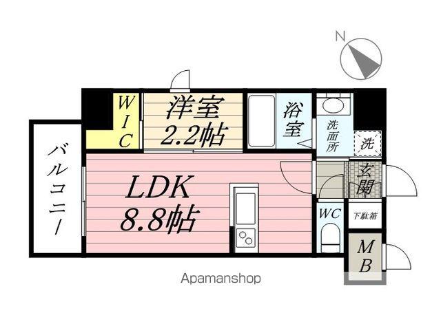 アルティザ平尾(1LDK/10階)の間取り写真