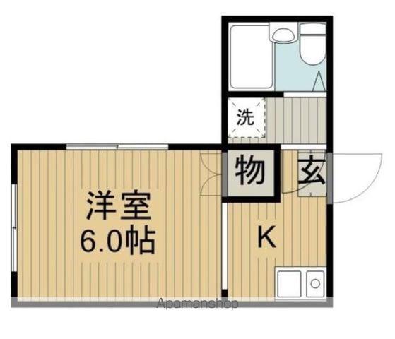 SUNNINESS阿佐ヶ谷北(1K/2階)の間取り写真