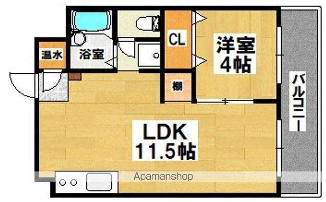 丸幸マンション(1LDK/4階)の間取り写真