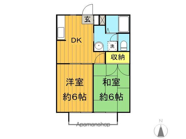 グランドールコート一番館(2DK/1階)の間取り写真