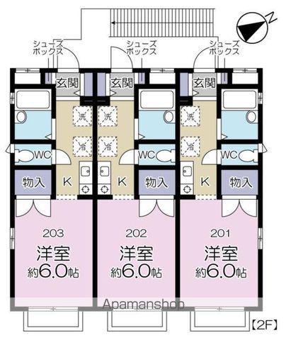 西武鉄道新宿線 狭山市駅 徒歩7分 2階建 築22年(1K/2階)の間取り写真