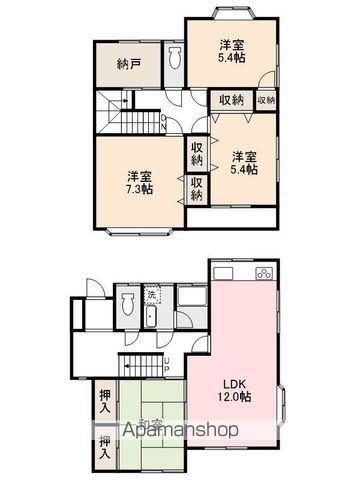 高松琴平電鉄琴平線 円座駅 徒歩9分 2階建 築32年(4LDK)の間取り写真