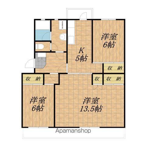 黒田マンション(3K/3階)の間取り写真