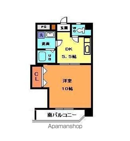 キャッスル千舟(1DK/5階)の間取り写真