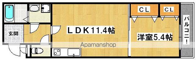 フジパレス堺北花田(1LDK/3階)の間取り写真