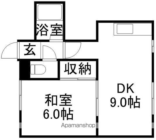レインボーKAZU(1LDK/2階)の間取り写真