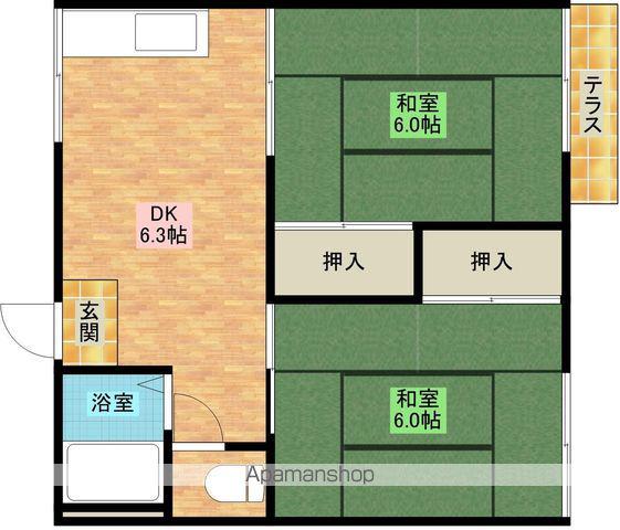 エクセレート泉大津(2DK/1階)の間取り写真