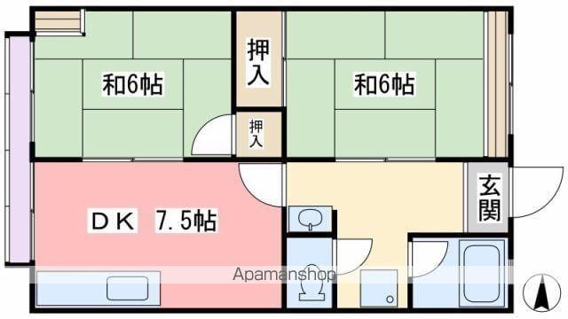 コーポ澤田(2DK/2階)の間取り写真