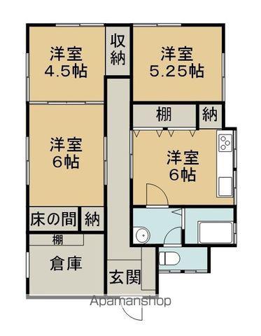 予讃線 新居浜駅 徒歩13分 1階建 築51年(3DK)の間取り写真