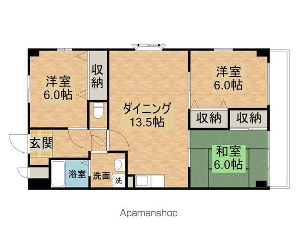ISE伊勢綾園6502(3LDK/2階)の間取り写真