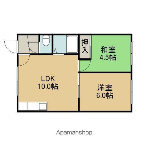 第一さくらコーポ(2LDK/1階)の間取り写真