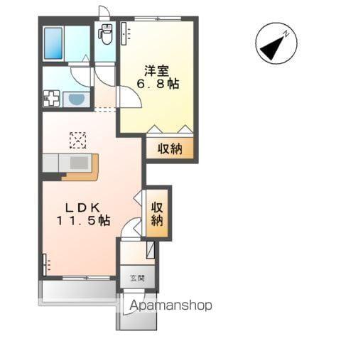 リバーランス7(1LDK/1階)の間取り写真