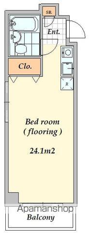 ハーベストハウス2(ワンルーム/5階)の間取り写真
