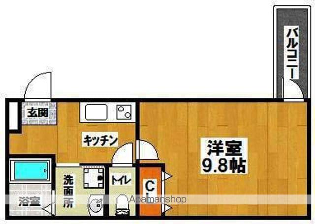 フジパレス湊3番館(1K/2階)の間取り写真