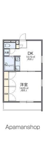 レオパレス合志(1DK/2階)の間取り写真