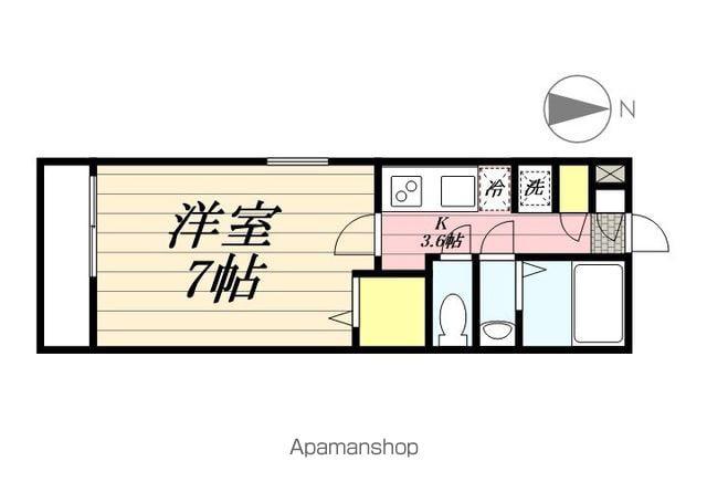 レジデンス三山(1K/2階)の間取り写真