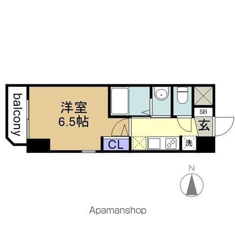 エステムコート名古屋新栄Ⅲグローリィ(1K/5階)の間取り写真