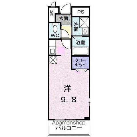 パークサイド今里(ワンルーム/3階)の間取り写真