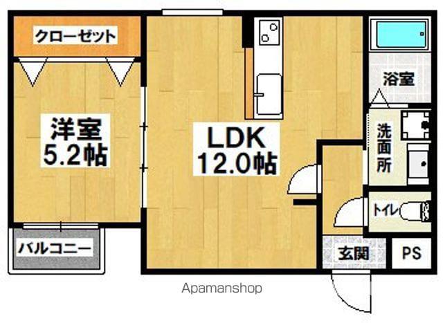 エヌエムスワサントディズユイット(1LDK/1階)の間取り写真