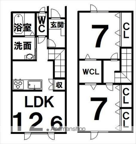 メゾン白樺(2LDK)の間取り写真