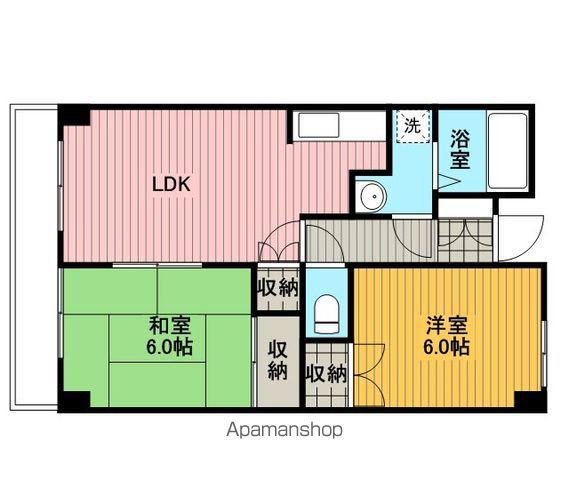 ヴィクトリーマンションKEI(2LDK/5階)の間取り写真