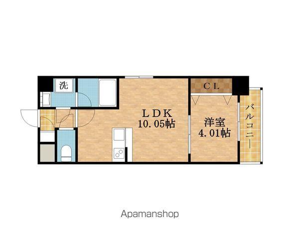 SK RESIDENCE放出(1LDK/4階)の間取り写真