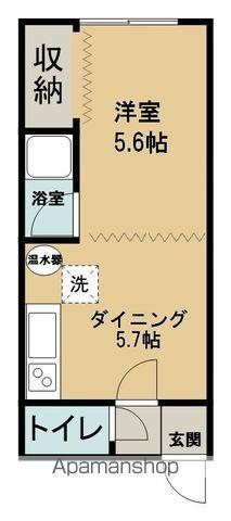 ハイツFS(1DK/1階)の間取り写真