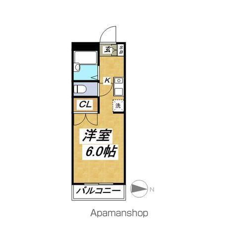 パルティーダ(1K/1階)の間取り写真