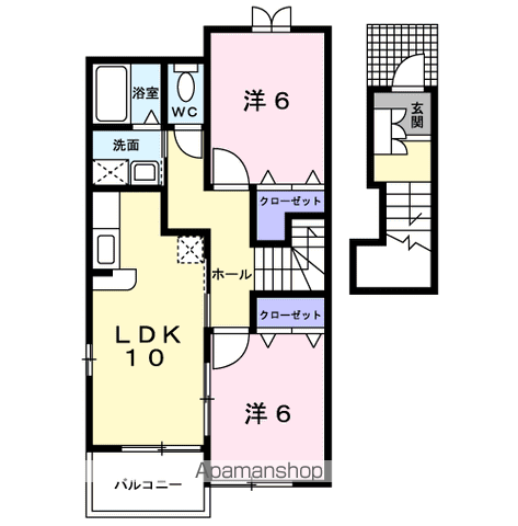 サンリットS・Ⅰ(2LDK/2階)の間取り写真