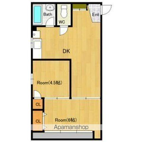 MIYAKODORI BLDG(2DK/4階)の間取り写真