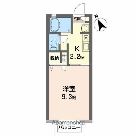 シャーメゾンエトワール(1K/2階)の間取り写真