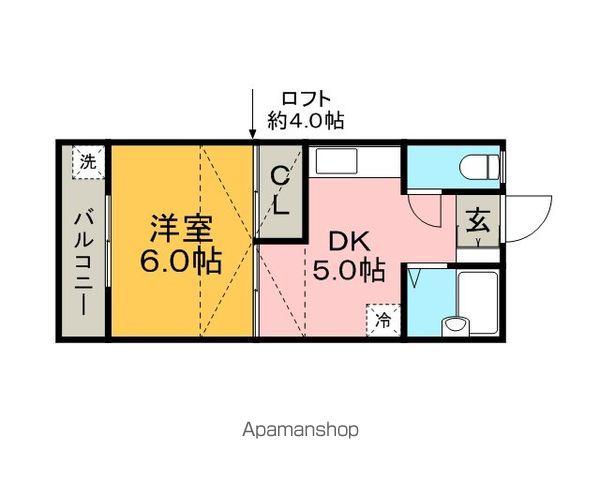 カーサ京町(1DK/1階)の間取り写真