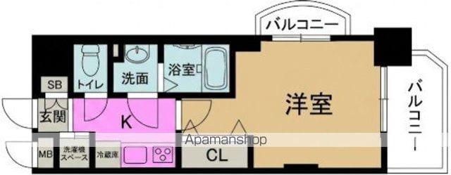 LUXE此花(1K/2階)の間取り写真